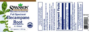 Swanson Premium Brand Full Spectrum Elecampane Root 100 mg - herbal supplement
