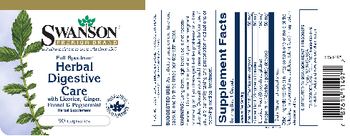 Swanson Premium Brand Full Spectrum Herbal Digestive Care with Licorice, Ginger, Fennel & Peppermint - herbal supplement