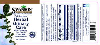Swanson Premium Brand Full Spectrum Herbal Urinary Care - herbal supplement