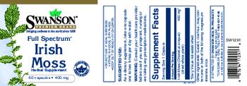 Swanson Premium Brand Full Spectrum Irish Moss 400 mg - herbal supplement