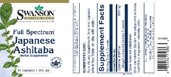 Swanson Premium Brand Full Spectrum Japanese Ashitaba 500 mg - herbal supplement