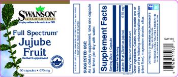 Swanson Premium Brand Full Spectrum Jujube Fruit 675 mg - herbal supplement