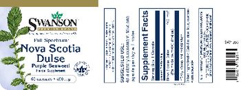 Swanson Premium Brand Full Spectrum Nova Scotia Dulse 400 mg - herbal supplement