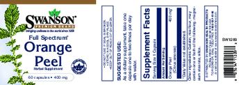 Swanson Premium Brand Full Spectrum Orange Peel 400 mg - herbal supplement