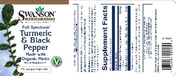 Swanson Premium Brand Full Spectrum Turmeric & Black Pepper - herbal supplement