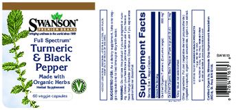 Swanson Premium Brand Full Spectrum Turmeric & Black Pepper - herbal supplement