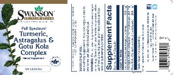 Swanson Premium Brand Full Spectrum Turmeric, Astragalus & Gotu Kola Complex - herbal supplement