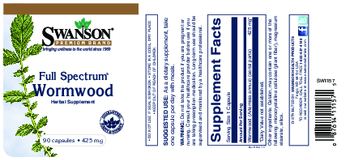 Swanson Premium Brand Full Spectrum Wormwood 425 mg - herbal supplement