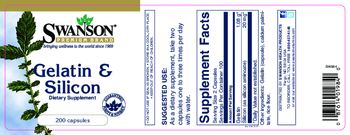 Swanson Premium Brand Gelatin & Silicon - supplement