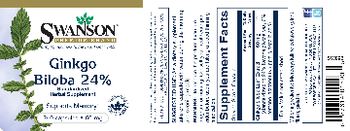 Swanson Premium Brand Ginkgo Biloba 24% 60 mg - standardized herbal supplement