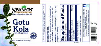 Swanson Premium Brand Gotu Kola 435 mg - herbal supplement