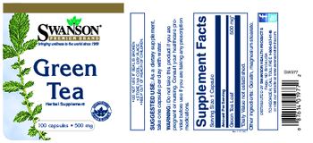 Swanson Premium Brand Green Tea 500 mg - herbal supplement