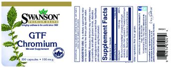 Swanson Premium Brand GTF Chromium 100 mcg - mineral supplement