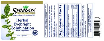 Swanson Premium Brand Herbal Eyebright Combination - herbal supplement