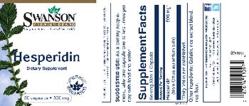 Swanson Premium Brand Hesperidin 500 mg - supplement