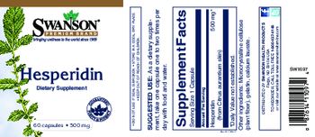 Swanson Premium Brand Hesperidin 500 mg - supplement