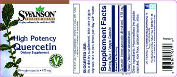 Swanson Premium Brand High Potency Quercetin 475 mg - supplement