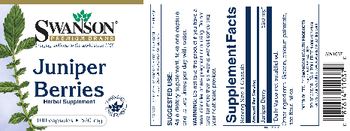Swanson Premium Brand Juniper Berries 520 mg - herbal supplement