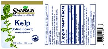 Swanson Premium Brand Kelp (Iodine Source) 225 mcg - mineral supplement