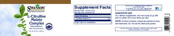 Swanson Premium Brand L-Citrulline Malate Complex - supplement