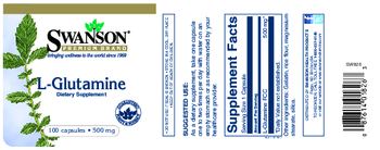 Swanson Premium Brand L-Glutamine 500 mg - supplement