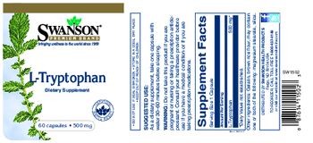 Swanson Premium Brand L-Tryptophan 500 mg - supplement