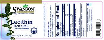 Swanson Premium Brand Lecithin Non GMO 1,200 mg - supplement