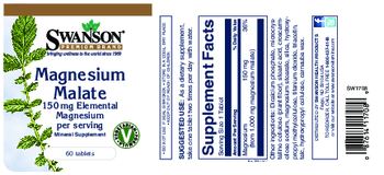 Swanson Premium Brand Magnesium Malate - mineral supplement