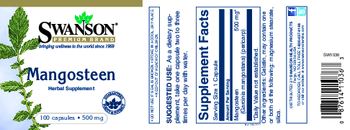 Swanson Premium Brand Mangosteen 500 mg - herbal supplement