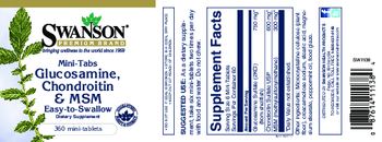 Swanson Premium Brand Mini-Tabs Glucosamine, Chondroitin & MSM - supplement