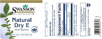 Swanson Premium Brand Natural Dry E 400 IU (268 mg) - vitamin supplement