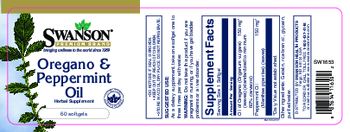 Swanson Premium Brand Oregano & Peppermint Oil - herbal supplement