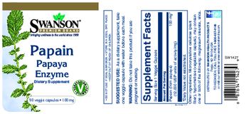 Swanson Premium Brand Papain Papaya Enzyme 100 mg - supplement