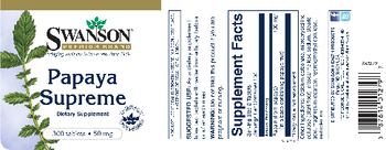 Swanson Premium Brand Papaya Supreme - supplement