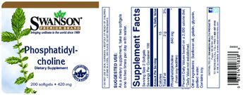 Swanson Premium Brand Phosphatidylcholine 420 mg - supplement