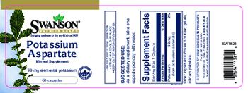 Swanson Premium Brand Potassium Aspartate - mineral supplement