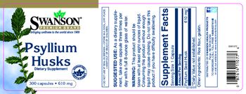 Swanson Premium Brand Psyllium Husks 610 mg - supplement