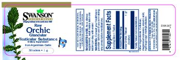 Swanson Premium Brand Raw Orchic Glandular Testicular Substance 1 gram - supplement
