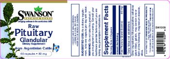 Swanson Premium Brand Raw Pituitary Glandular 80 mg - supplement