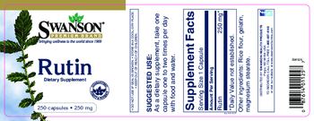 Swanson Premium Brand Rutin 250 mg - supplement