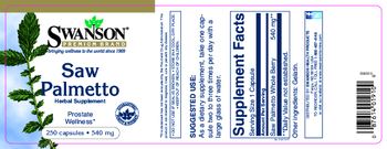 Swanson Premium Brand Saw Palmetto 540 mg - herbal supplement