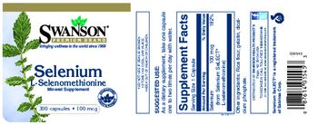 Swanson Premium Brand Selenium 100 mcg - mineral supplement