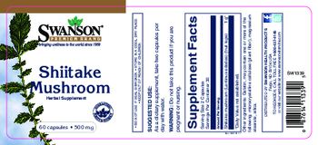 Swanson Premium Brand Shiitake Mushroom 500 mg - herbal supplement