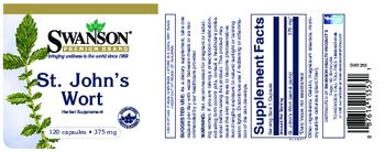Swanson Premium Brand St. John's Wort 375 mg - herbal supplement
