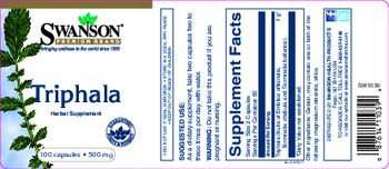 Swanson Premium Brand Triphala 500 mg - herbal supplement