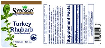 Swanson Premium Brand Turkey Rhubarb 500 mg - herbal supplement