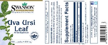 Swanson Premium Brand Uva Ursi Leaf 450 mg - herbal supplement