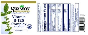 Swanson Premium Brand Vitamin B-125 Complex - vitamin supplement