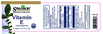 Swanson Premium Brand Vitamin E 200 IU (90 mg) - vitamin supplement