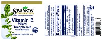 Swanson Premium Brand Vitamin E with Mixed Tocopherols (268 mg) - vitamin supplement